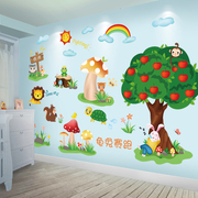 卡通贴纸动物教室墙壁纸自粘宝宝，儿童房卧室墙面装饰幼儿园墙贴画