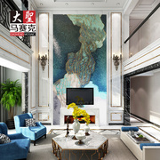 定制玻璃马赛克背景墙瓷砖复式客厅，壁画轻奢拼图现代简约艺术剪画