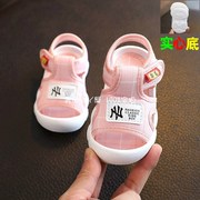 夏季女宝a宝透气帆布鞋子，0-1-2岁3婴幼儿，凉鞋软底防滑女童公主布