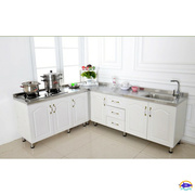 简易厨柜经济型家用不锈钢灶台柜厨房整体组合装洗菜碗柜简约橱柜