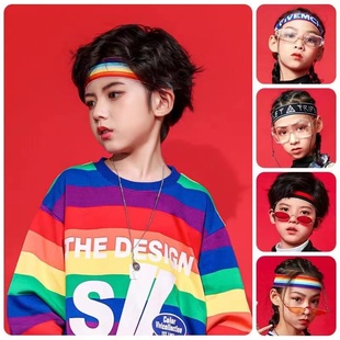 儿童表演出发饰男女童运动会，发带中国风，红色加油必胜幼儿园头带