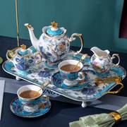 咖啡杯骨瓷家用欧式下午茶具，套装家用咖啡杯壶水具，花茶杯带勺陶瓷