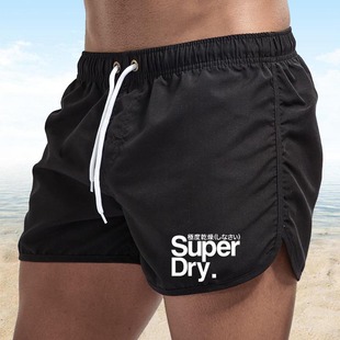 super dry男士沙滩裤短裤 健身运动裤衩男士三分冲浪短裤