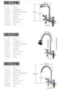 双把双孔面盆冷热水龙头全铜主体 洗脸盆台面盆龙头混水阀j