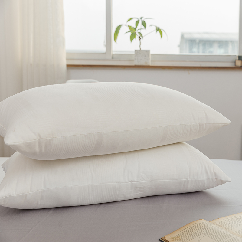 纯棉枕头蓬松枕芯成人护颈超柔软舒适家用单人中(单人中)高枕低枕帮助睡眠
