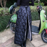 冬季骑电动摩托车保暖围裙挡风被加厚加绒半身裙，防冻护膝盖腿防寒