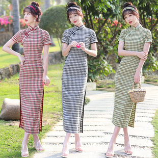 cheongsam chinese traditional dress qipao旗袍裙改良旗袍 长款