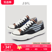 jdv男鞋商场同款春夏黑色，板鞋百搭潮流，高帮鞋底休闲鞋ss21708