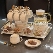 英式花茶壶茶杯套装网红下午茶，茶具高颜值玫瑰花，茶壶可蜡烛加热