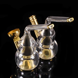 黄铜有机玻璃水烟壶烟袋烟斗，袋玻璃透明卷烟，烟丝过滤两用水烟斗