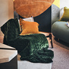 复古丝绒纯色沙发盖毯墨绿色空调毯沙发巾，薄被子休闲毯毛毯床尾毯
