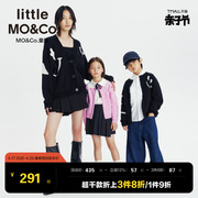 亲子装 little moco童装秋冬装儿童羊毛针织开衫外套母女装毛衣