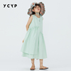 ycyp儿童无袖连衣裙，夏季女童公主裙中大童装，女童透气薄款儿童裙子