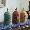 美式储物罐摆件创意陶瓷摆设样板房家居饰品欧式玄关装饰品收纳罐