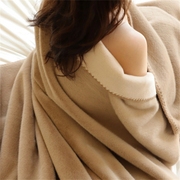 欧式轻奢高级感水貂绒毛毯沙发盖毯玉兔绒披肩毯子冬季保暖铺床毯