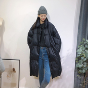 韩国设计师原创宽松大码斗篷蝙蝠袖，羽绒服女2021冬装外套潮