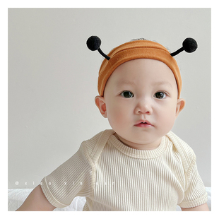 婴儿护囟门帽夏季发带，空顶帽春秋薄款宝宝，帽子新生儿胎帽蜜蜂可爱