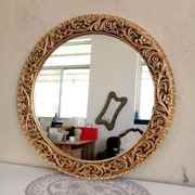 厂促壁挂欧式浴室镜，复古定制圆镜壁镜卫浴镜，装饰镜穿衣镜梳品