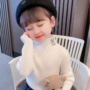 女童秋冬季毛衣加厚2022洋气韩版半高领，打底衫儿童宝宝针织衫