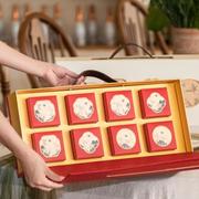 月饼包装盒简装中秋礼盒，8粒装50-100g高档手提蛋黄酥盒