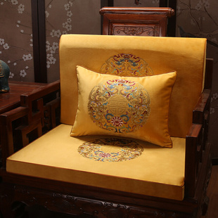 红木沙发坐垫中式罗汉床五件套带靠背座垫实木，家具沙发垫套罩定制