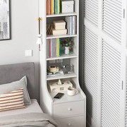 创意床头柜出租房简易书架，落地迷你家用多功能床头，收纳柜子超窄