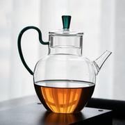 仿宋耐热玻璃壶透明绿茶壶日式小号冷泡玻璃茶壶泡茶器家用小茶壶