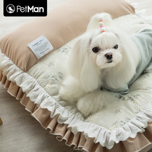 petman狗窝猫窝四季通用可拆洗宠物垫中小型犬，泰迪博美厚垫子软床