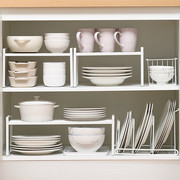 厨房收纳置物架多功能沥水碗架橱柜，分层盘碟收纳架，台面调味品架子