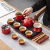 便携式陶瓷旅行功夫茶具茶盘，套装简约茶壶，茶杯公司商务伴手礼