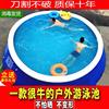 加厚充气游泳池圆形游泳池成人洗澡池儿童游泳戏水池家用泳池折叠