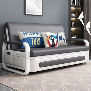 沙发床两用可折叠单人多功能储物收纳小户型客厅双人科技布沙发(布沙发)床
