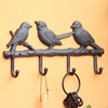 庭院花园创意装饰钥匙挂钩壁挂，墙壁玄关门后衣帽架可爱小鸟挂衣钩