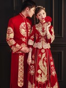 秀禾服红色2022年新娘结婚礼服，中式婚纱敬酒服龙凤褂秋冬嫁衣