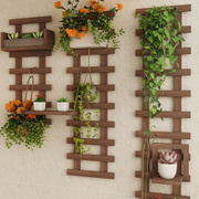 壁挂式栅栏植物花架悬挂实木防腐墙上墙壁长行阳台绿萝收纳置物架