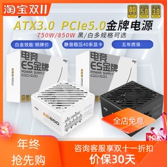 爱国者ES650w/750W/850W/1000w电脑电源金牌全模组白色ATX3.0电源