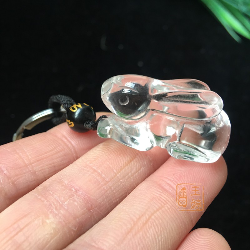 正品天然白水晶兔子钥匙扣 水晶生肖兔吊坠挂件 兔子汽车钥匙扣|ruв категории автомобиль/товаров/аксессуары/переоснащение, автомобильных принадлежностей/аксессуары, за рулем личной принадлежности, автомобиль с брелок - от Buy2taobao.com для оказания профессиональной услуги покупки агента Taobao