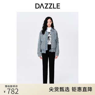 dazzle地素奥莱立体logo设计感牛仔棉服外套女2d4rb156s