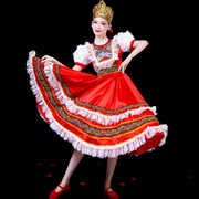 俄罗斯民族舞蹈服装女仆，装成人舞台，开场舞大摆裙演出服蓬蓬裙