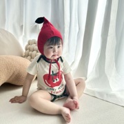24夏季韩版婴儿短袖，连体衣ins风水果，印花造型哈衣套装宝宝包屁衣