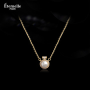 Eternelle法国永恒小香风珍珠项链女轻奢小众设计时髦优雅锁骨链