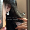 水晶蝴蝶珍珠耳环优雅精致耳钉女小巧百搭超仙小众设计高级感耳饰