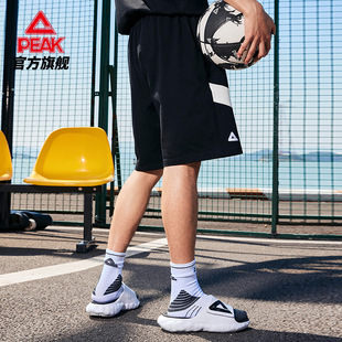 匹克运动短裤男士2023夏季篮球健身运动裤，针织宽松训练五分裤