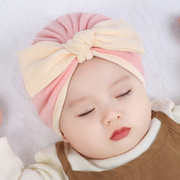 婴儿帽子春秋款新生儿，胎帽可爱超萌0到3个月女宝宝秋冬季印度帽