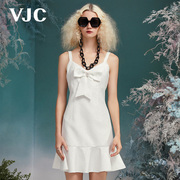 VJC/威杰思女装春夏吊带连衣裙鱼尾裙亮片复古气质减龄女