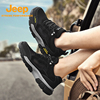 jeep登山鞋男款夏季透气网面徒步鞋防滑软底，抓地爬山运动户外鞋子