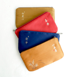 手机包零钱包收纳袋高品质丝绣首饰，袋饰品实用手提包中式女款创意