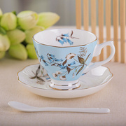 高档欧式咖啡杯碟套装创意骨瓷咖啡杯子英式陶瓷下午茶杯带勺