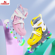 美洲狮轮滑鞋儿童溜冰鞋初学者全套装男童女童旱冰鞋滑轮滑冰鞋女