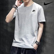 Nike耐克圆领短袖男子透气灰色运动休闲半袖宽松T恤 AR4999-064